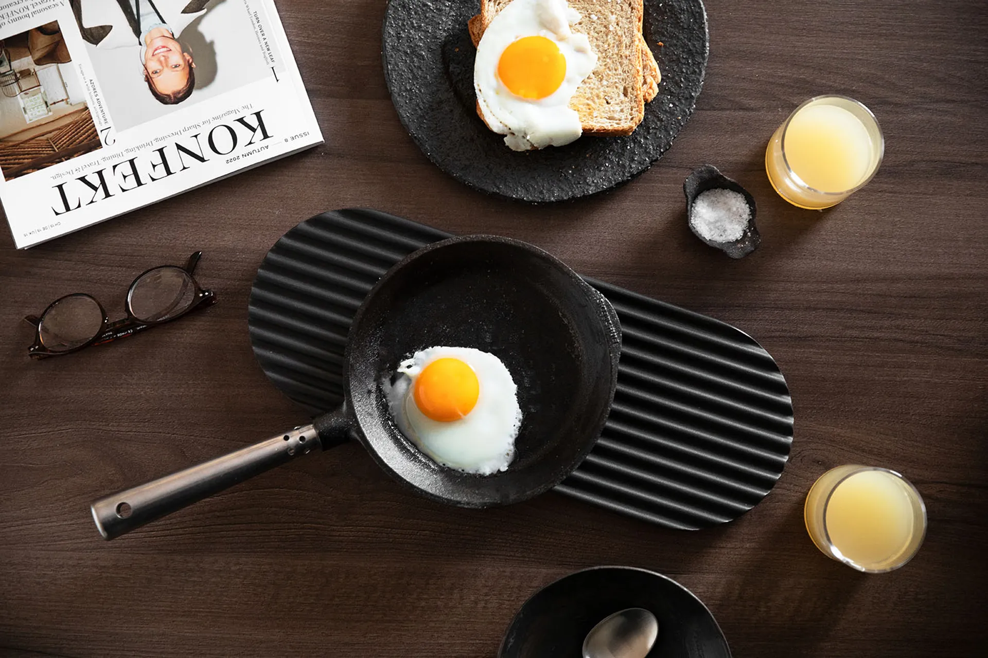 포듐 트레이 40 cm, Black basalt stone Northern | 노던