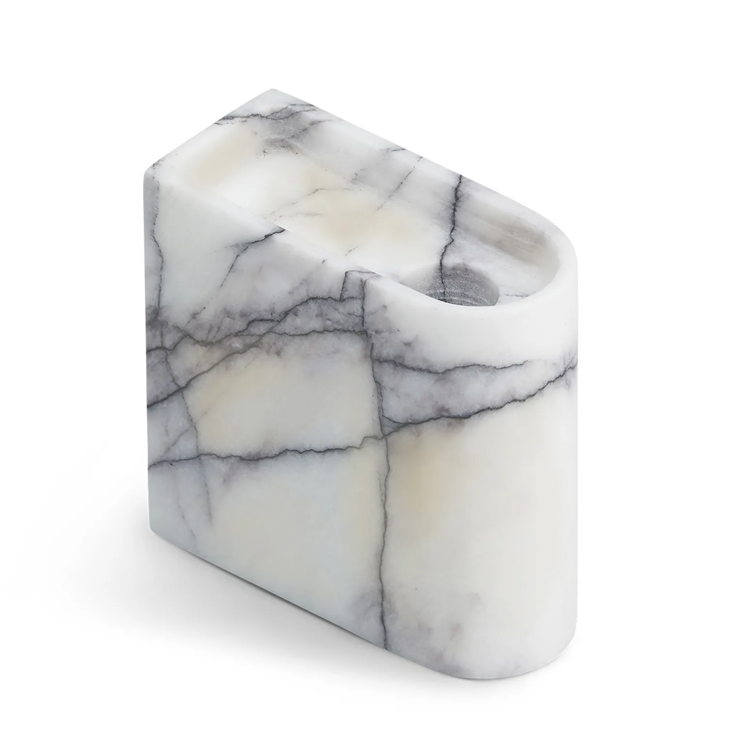 모놀리스 캔들홀더 로우, Mixed white marble Northern | 노던