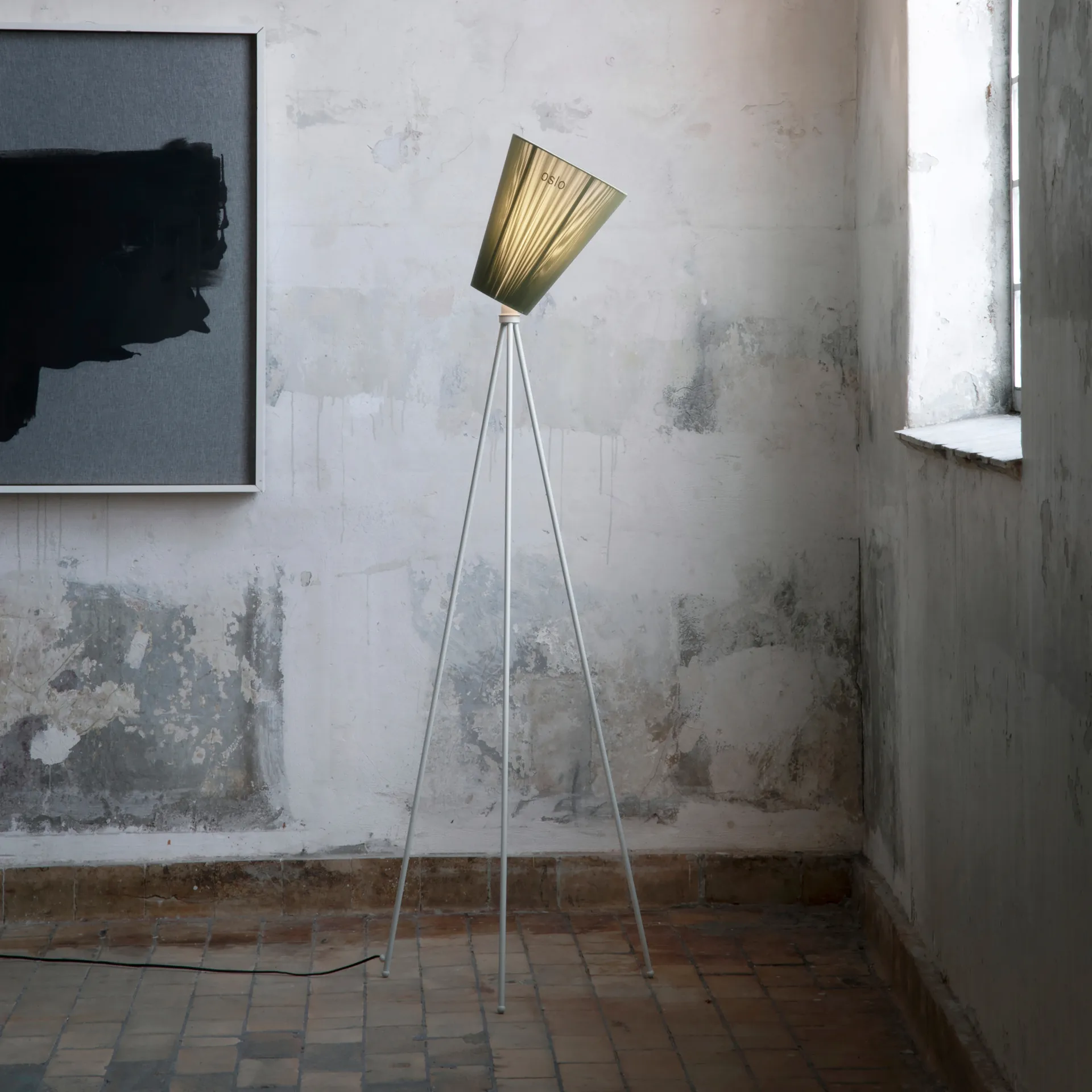 오슬로 우드 플로어 조명용 전등갓, olive green Northern | 노던