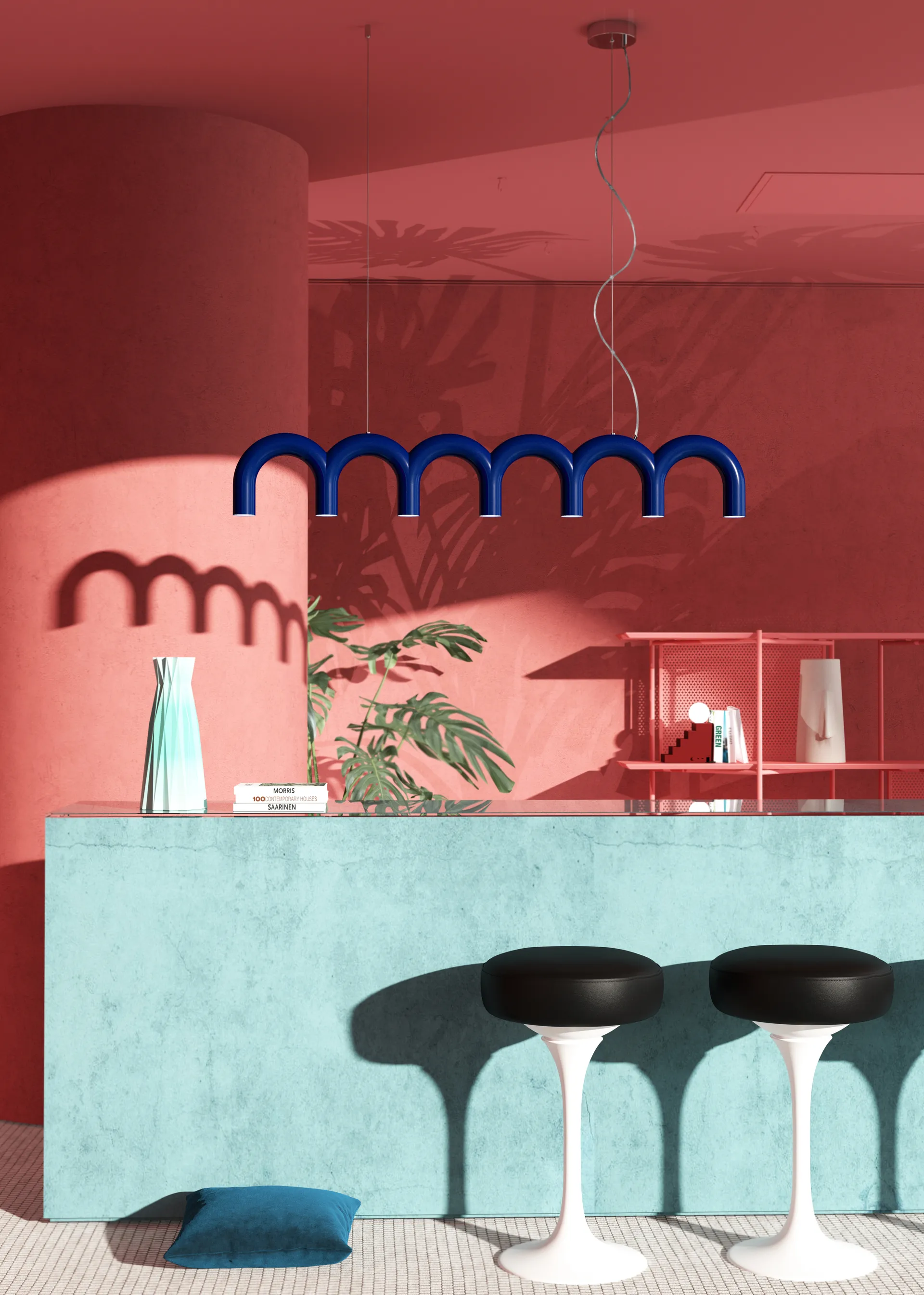 Arch 펜던트 125.6 cm, Blue Oblure | 오블러