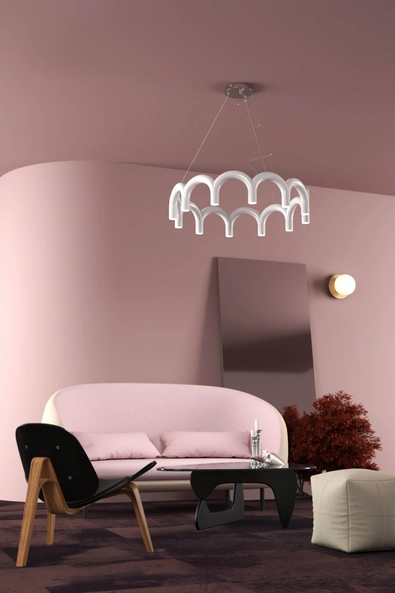 Arch 써클 펜던트 Ø76 cm, White, Ø98 cm Oblure | 오블러