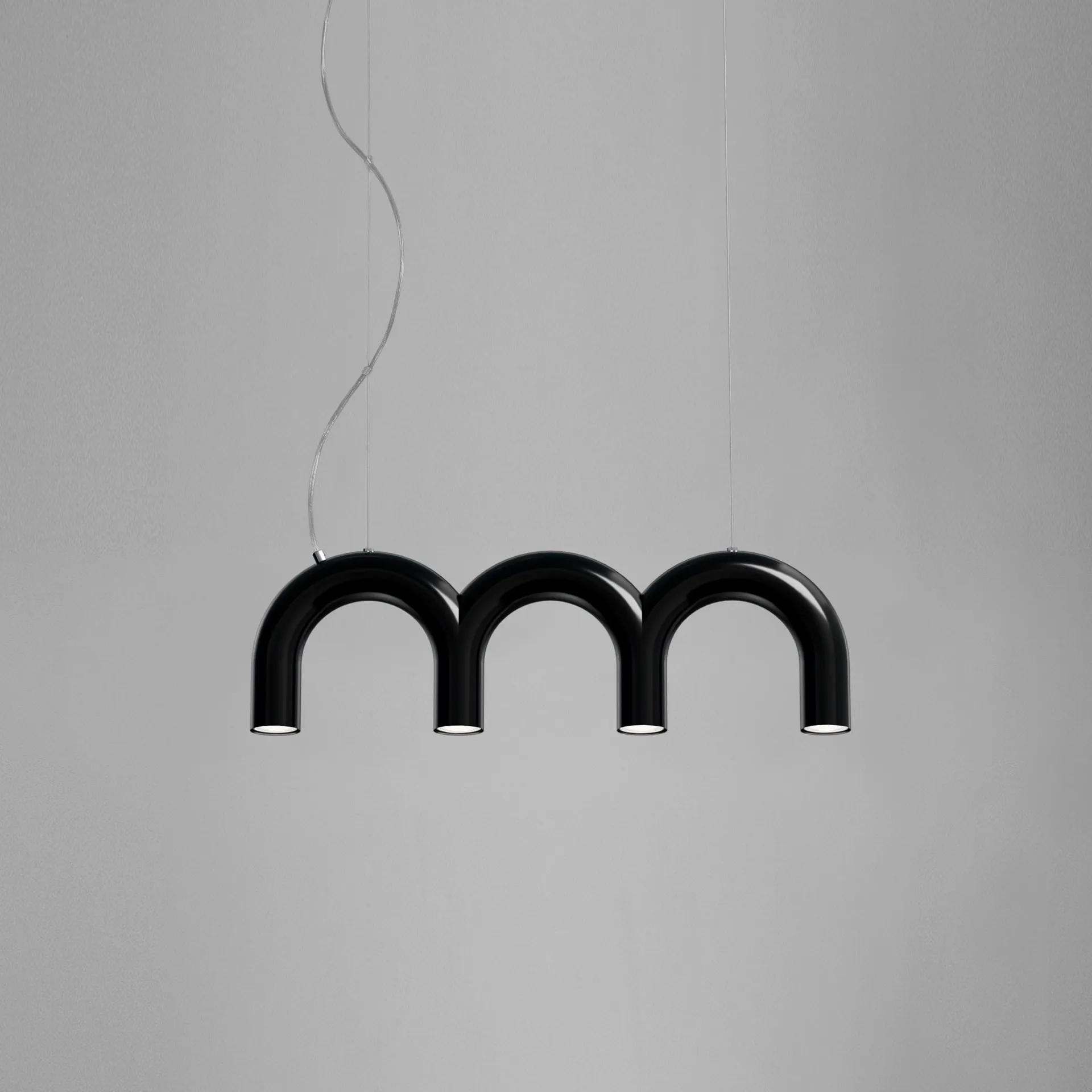 Arch 트리플 펜던트 조명, Black, 65.6 cm Oblure | 오블러