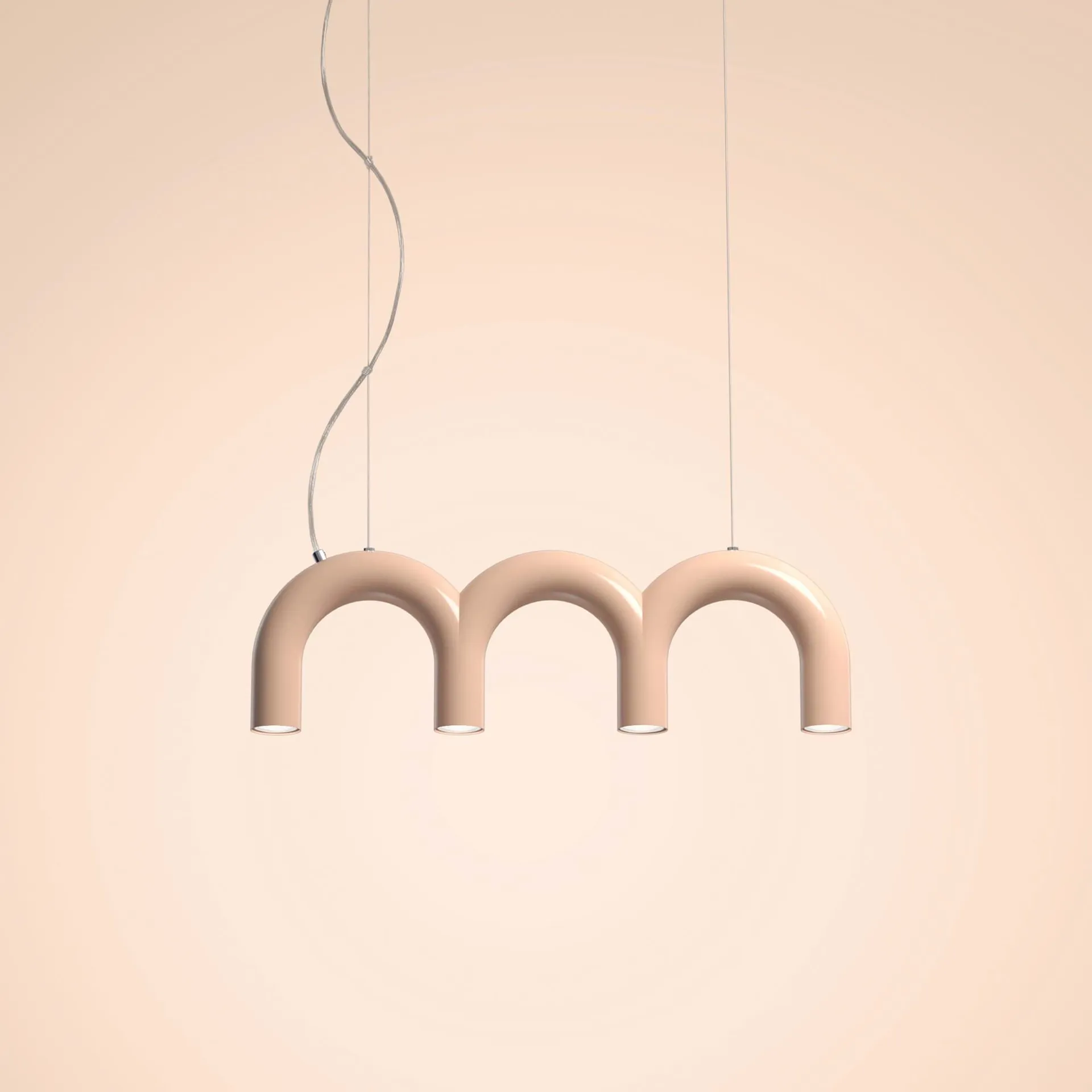 Arch 트리플 펜던트 조명, Nude, 65.6 cm Oblure | 오블러