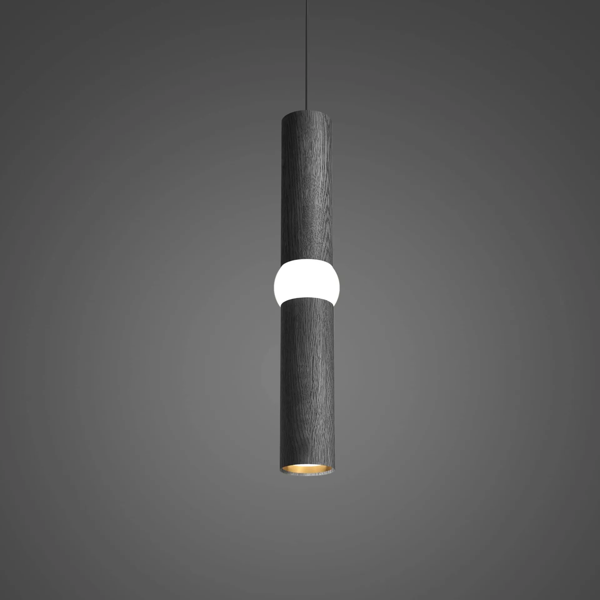 Lightbone 펜던트 조명, Medium 53.8 cm, black oak Oblure | 오블러