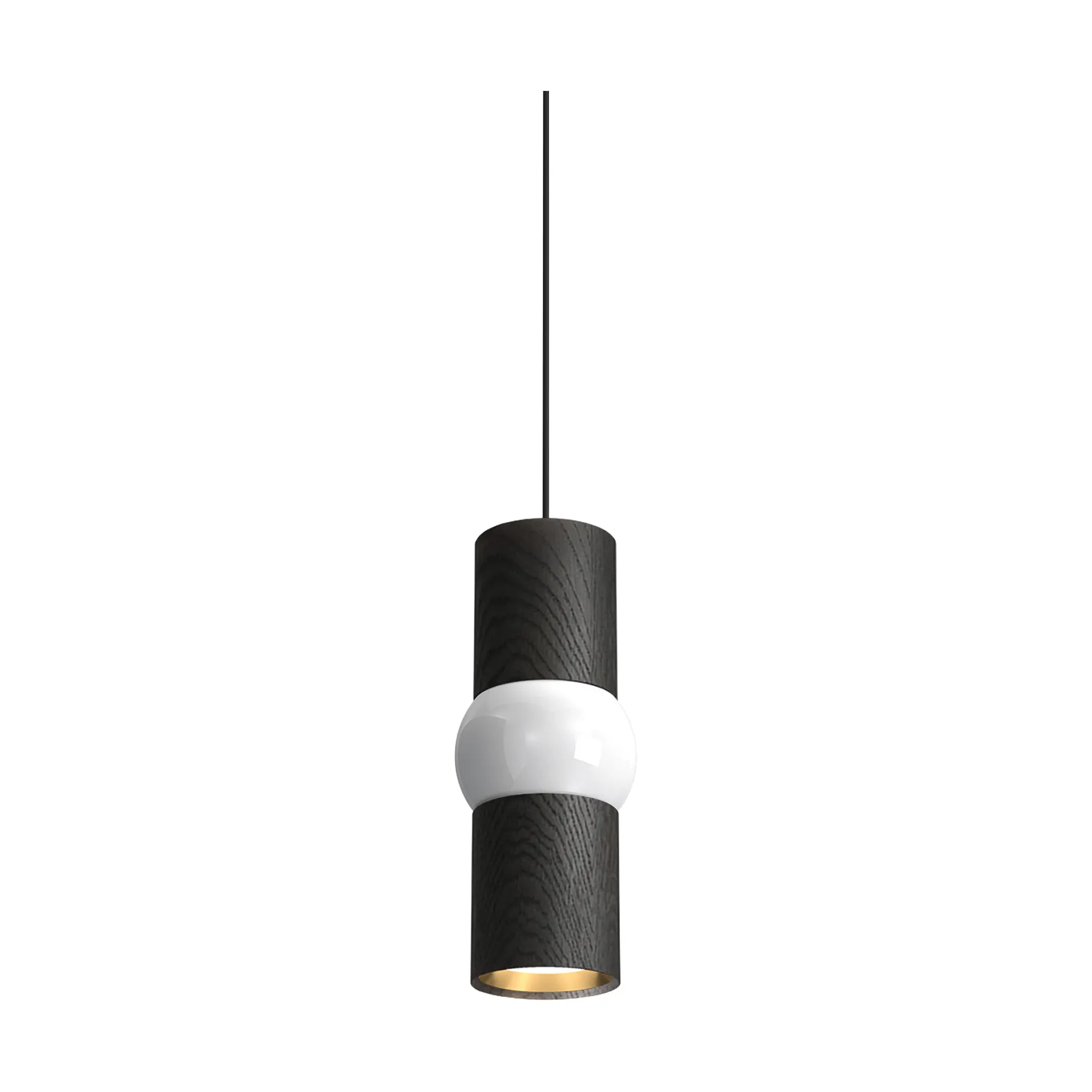 Lightbone 펜던트 조명, Small 24 cm, black oak Oblure | 오블러