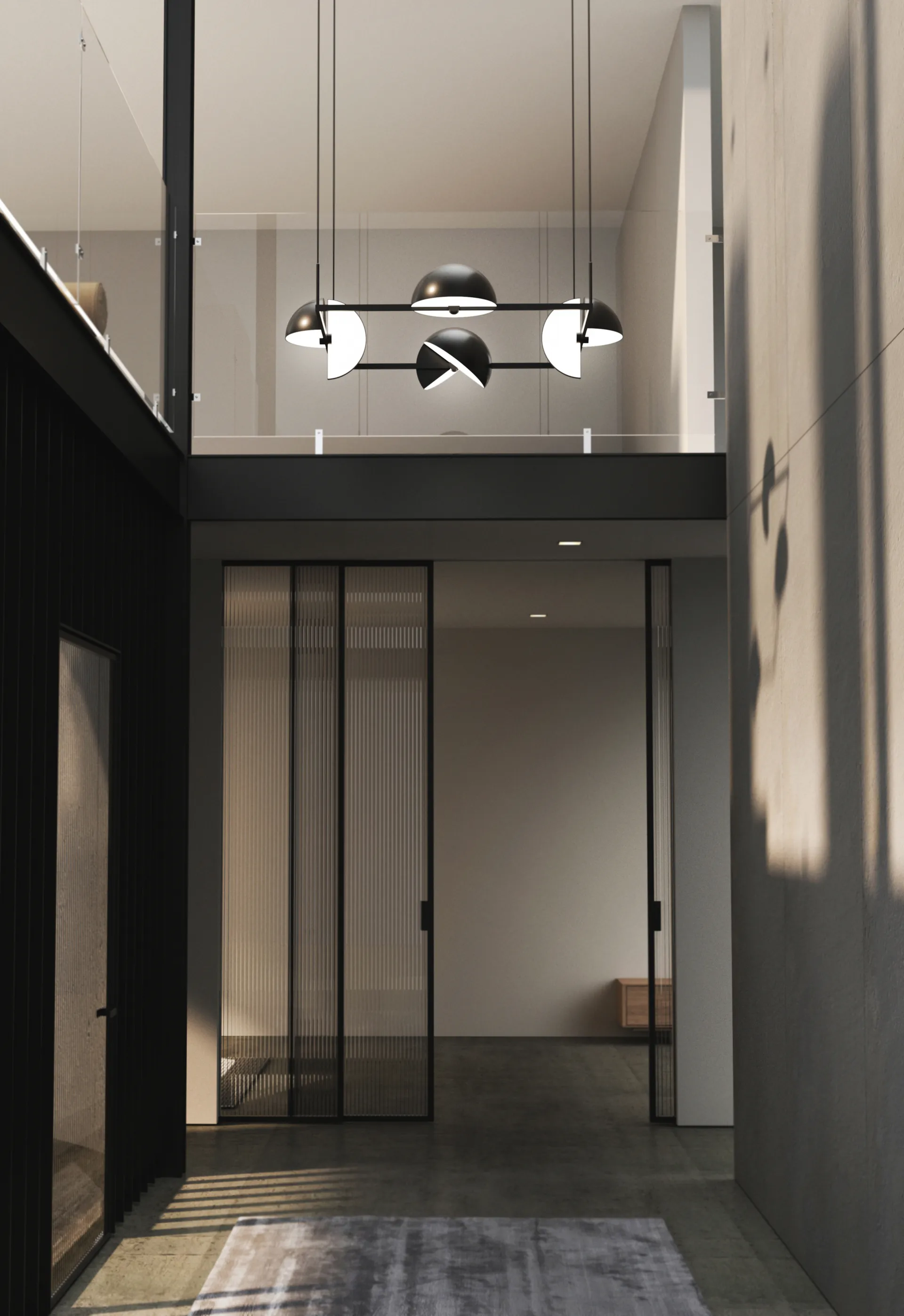 Trapeze quartet 펜던트 113.5x113.5 cm, Black Oblure | 오블러