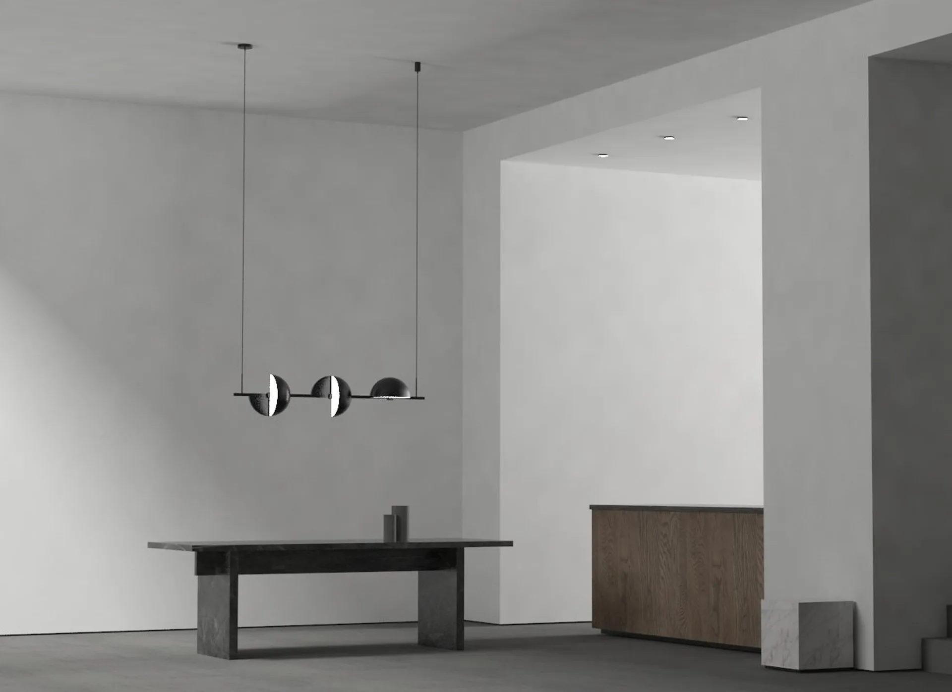 Trapeze triplet 펜던트 140 cm, Black Oblure | 오블러