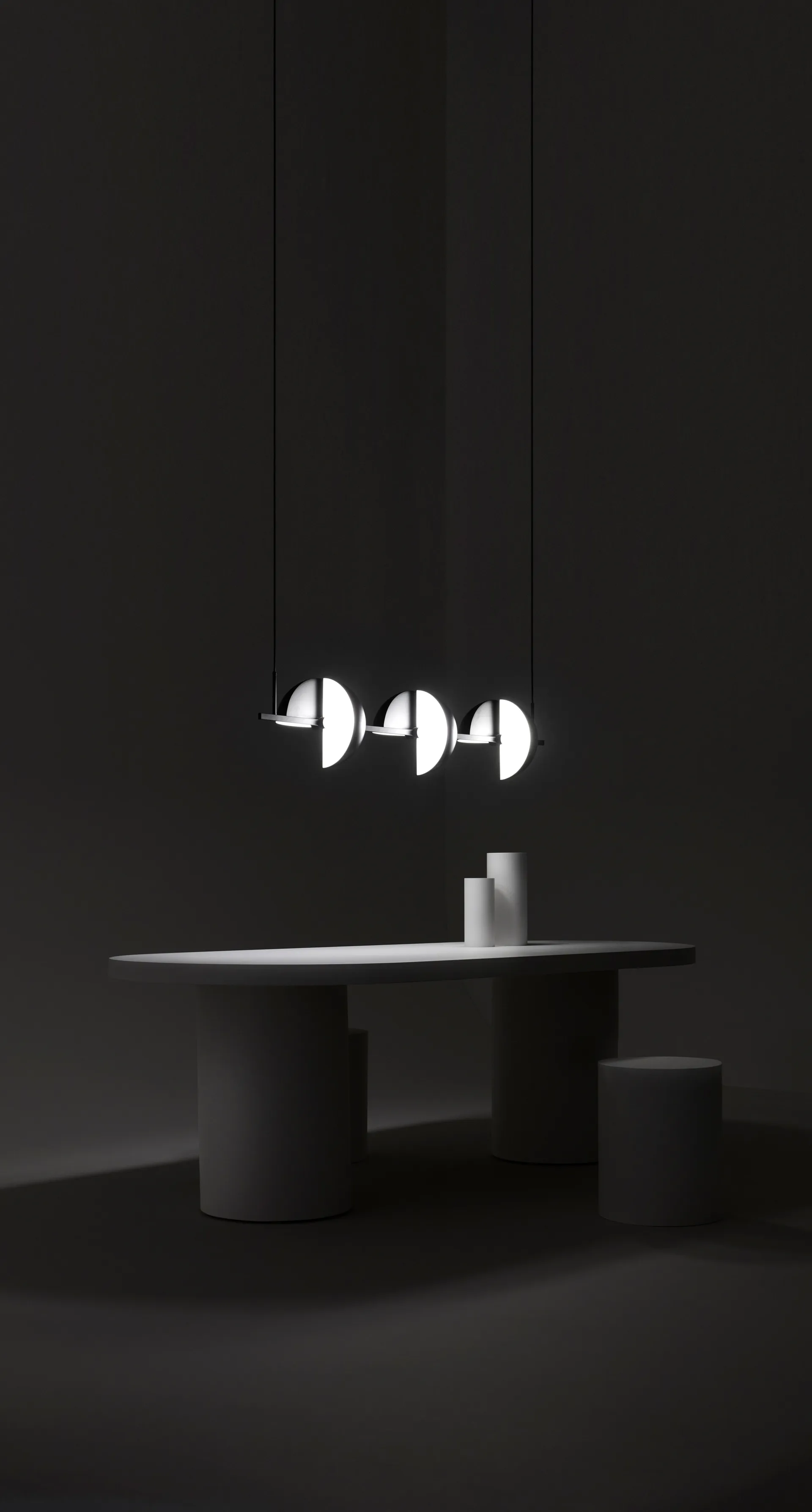 Trapeze triplet 펜던트 140 cm, Black Oblure | 오블러
