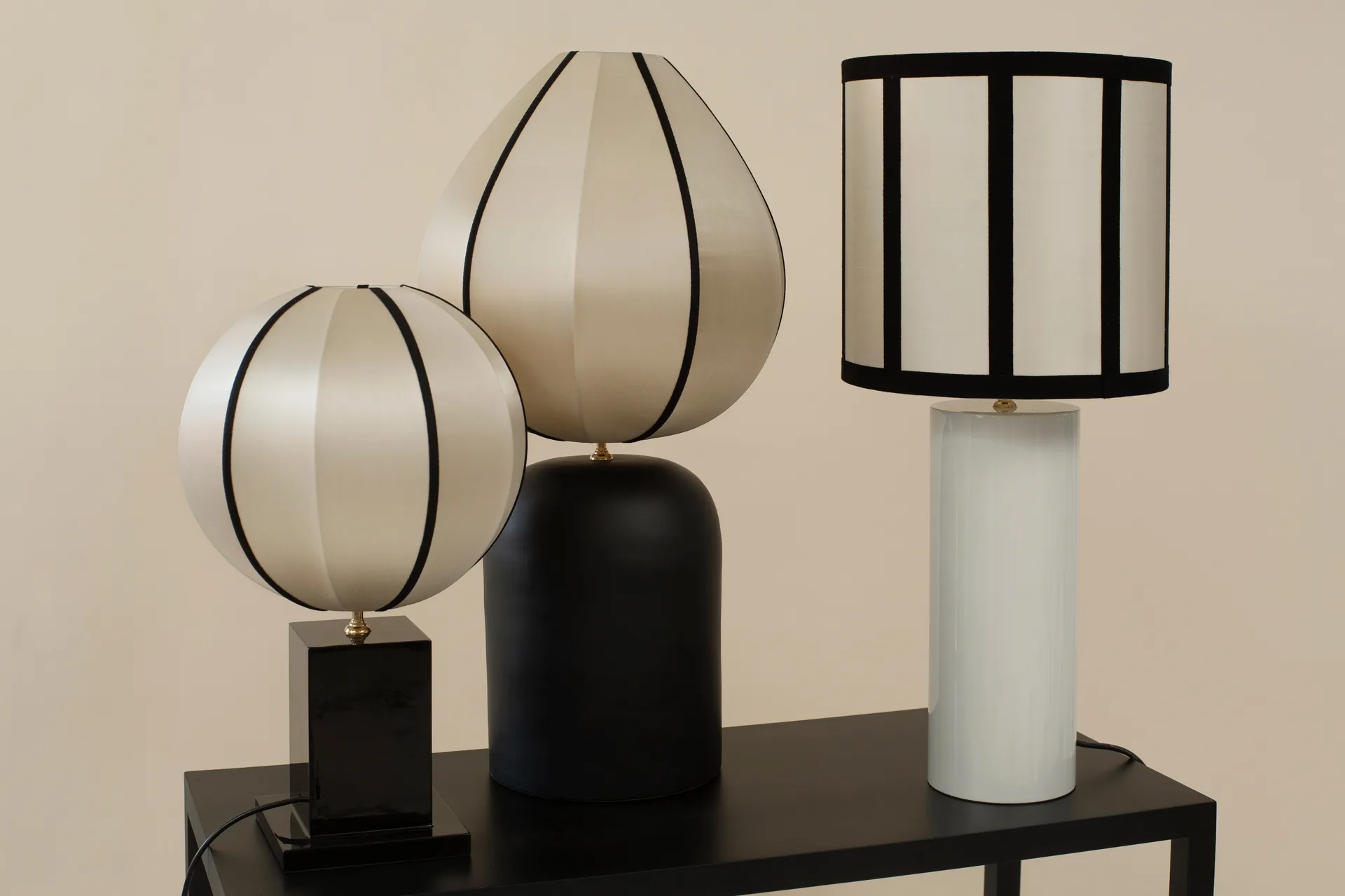 인도차이나 클래식 라운드 전등갓 XS, Kit-black Oi Soi Oi