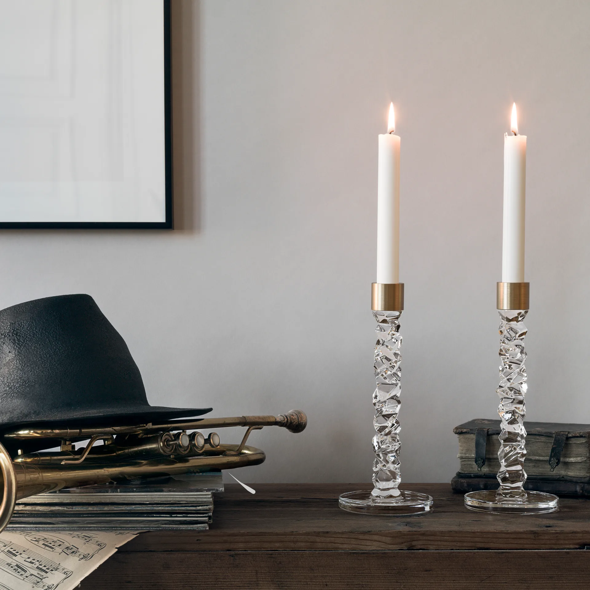 캐럿 캔들홀더 브라스 2개 세트, 2개 세트 Orrefors | 오레포스