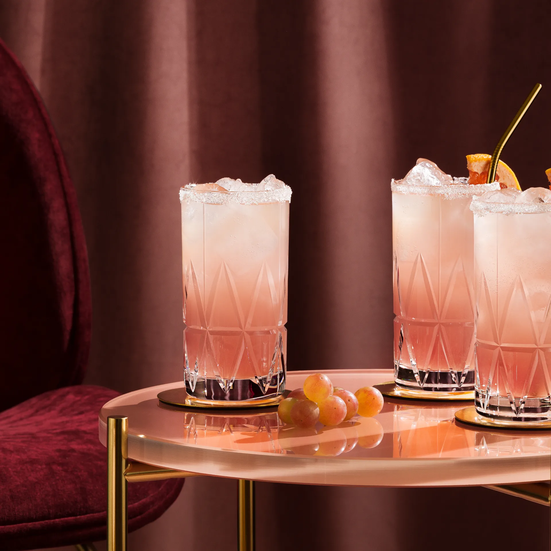 피크 코스터 & 홀더 4개 세트, Brass Orrefors | 오레포스