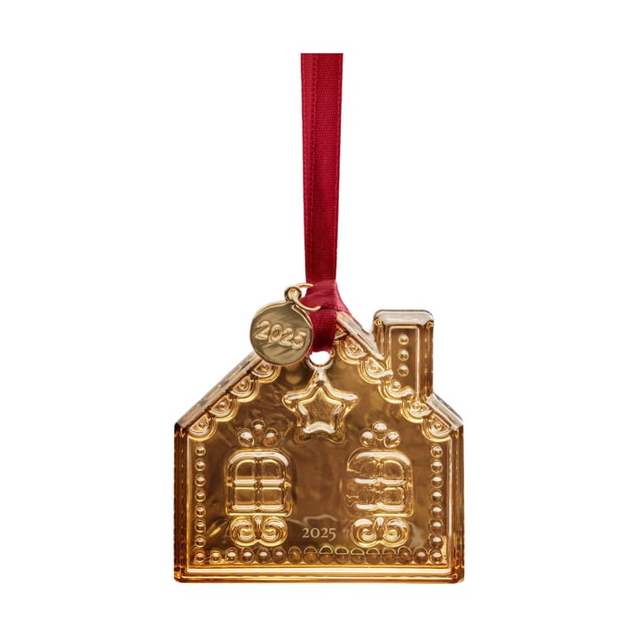 애뉴얼 홀리데이 오너먼트 크리스마스 장식 - Gingerbread House 2025, 21 K gold - Orrefors | 오레포스
