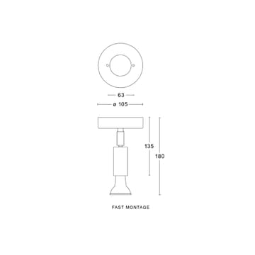 스타 1 벽 조명/천장 조명 - Raw copper, with terminal block - Örsjö Belysning | 올쇼 베리스닝