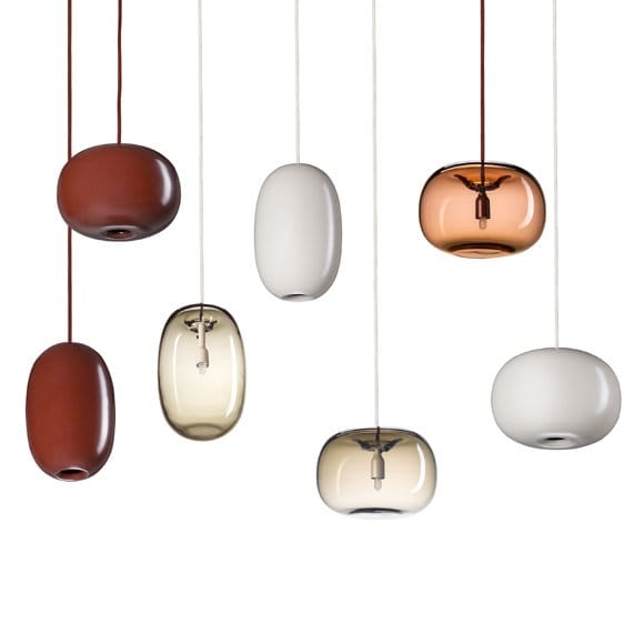 페블 펜던트 조명 elongated, warm grey-glass Örsjö Belysning | 올쇼 베리스닝