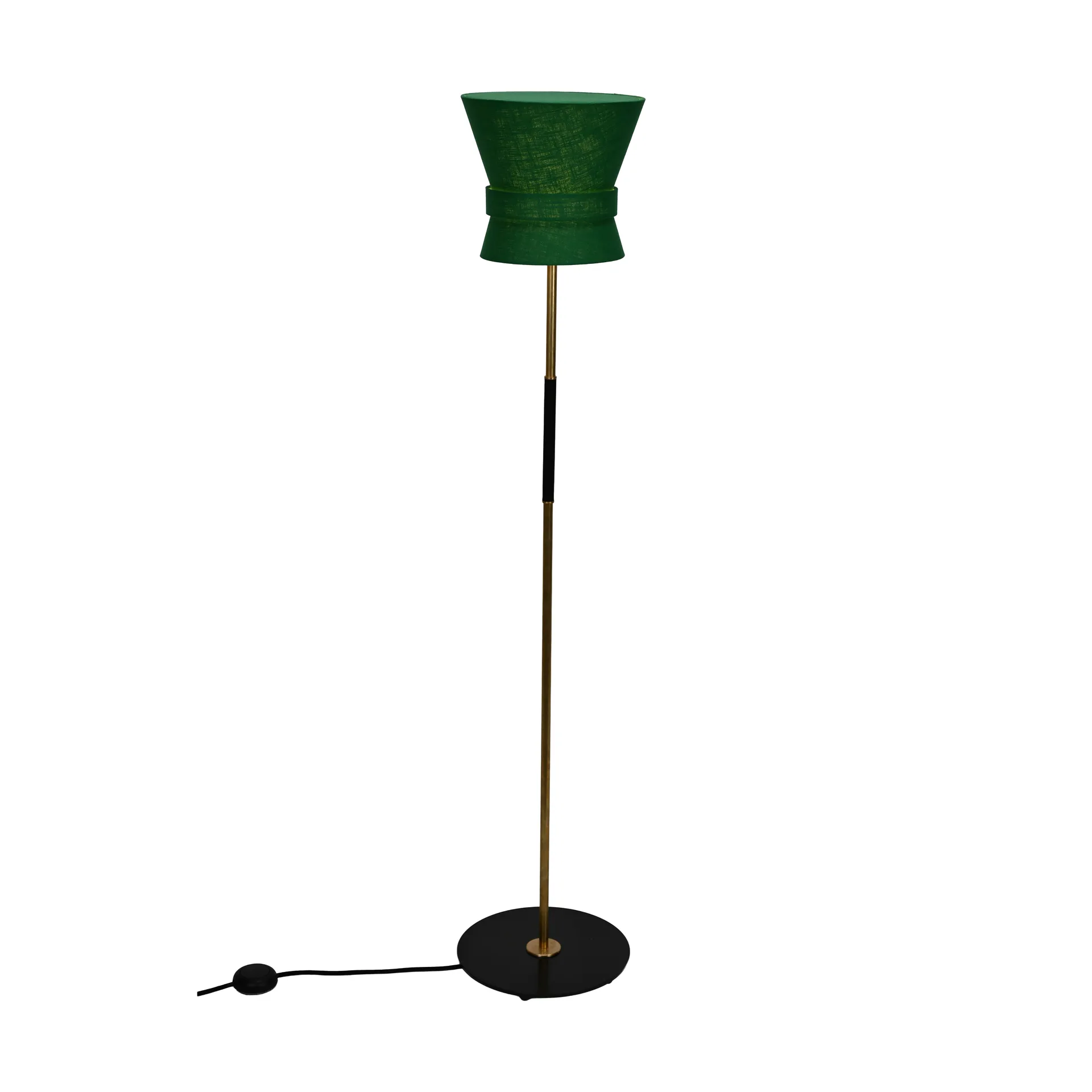 보우 플로어 조명, Raw Brass-Emerald Green, Small 147 cm Örsjö Belysning | 올쇼 베리스닝