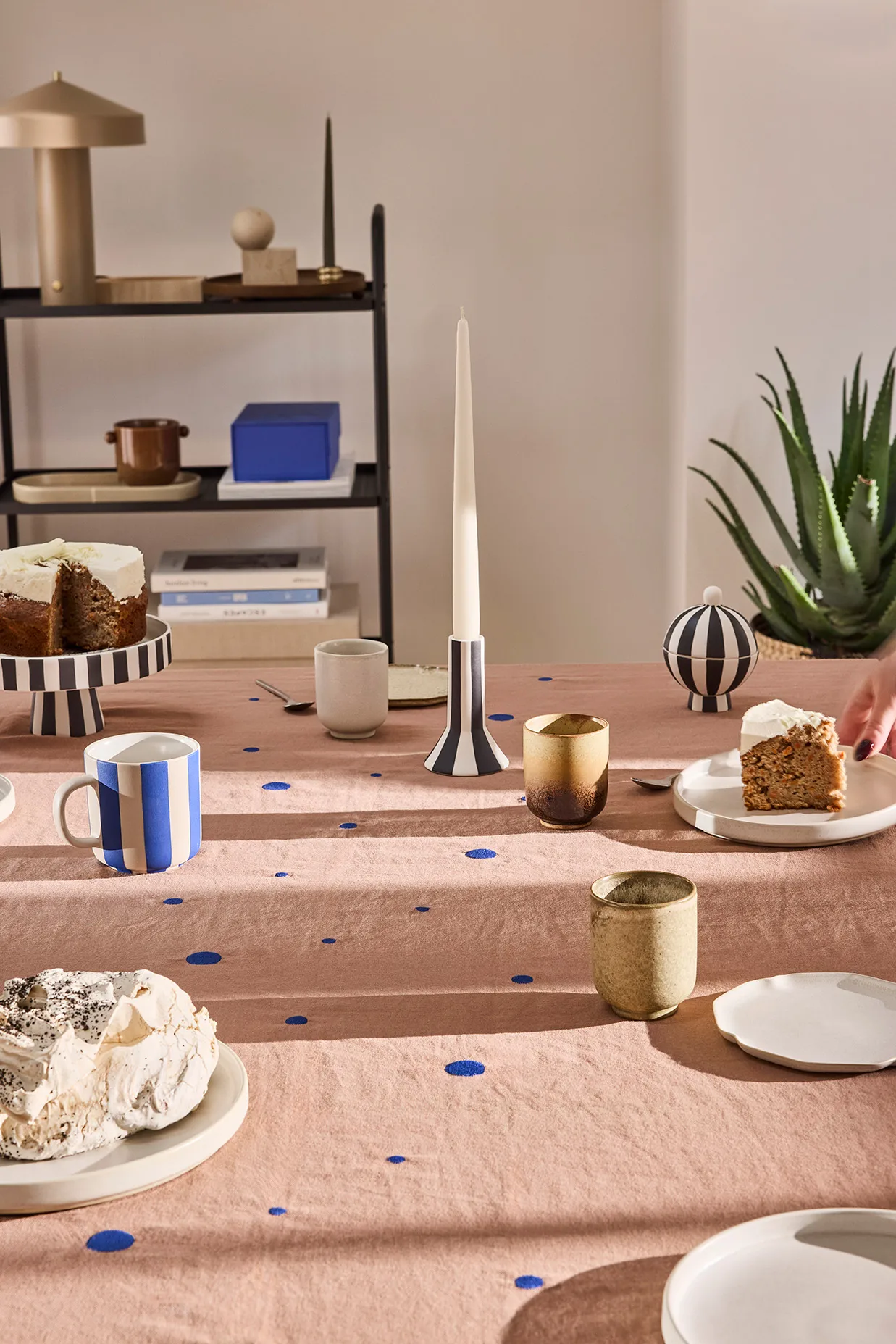 토푸 캔들 홀더 톨 11 cm, White-black OYOY | 오이오이