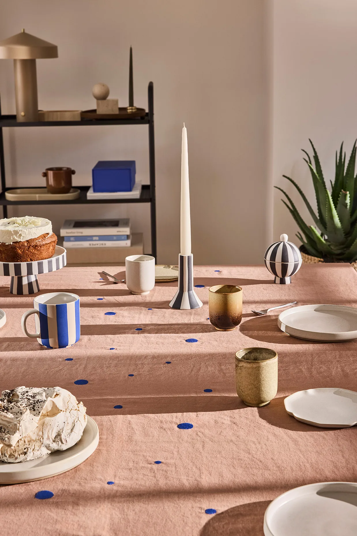 토푸 캔들 홀더 톨 11 cm, White-black OYOY | 오이오이