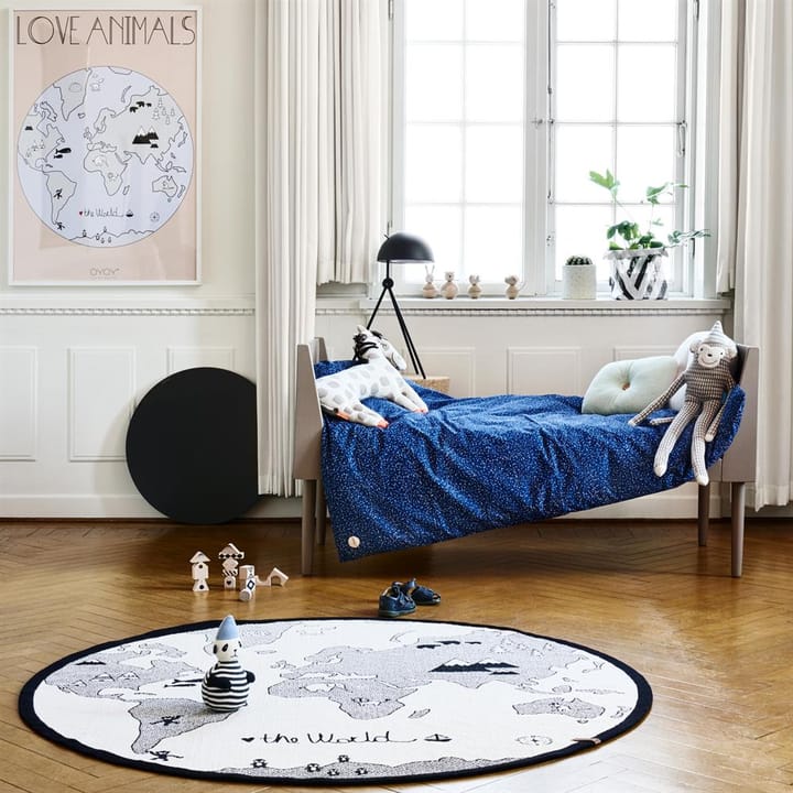 더 월드 어린이 러그 135 cm, black-creme white OYOY | 오이오이