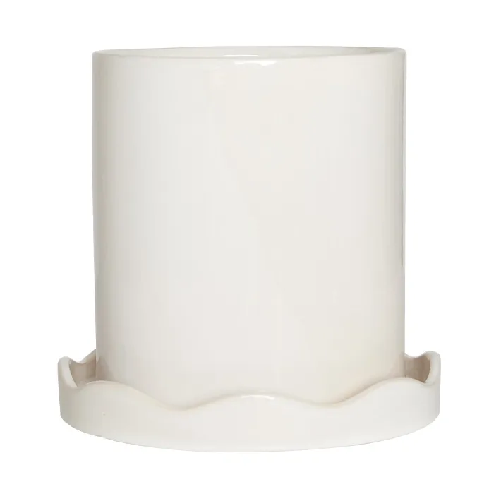 나미 화분과 받침 Ø16.5 스몰, White OYOY | 오이오이