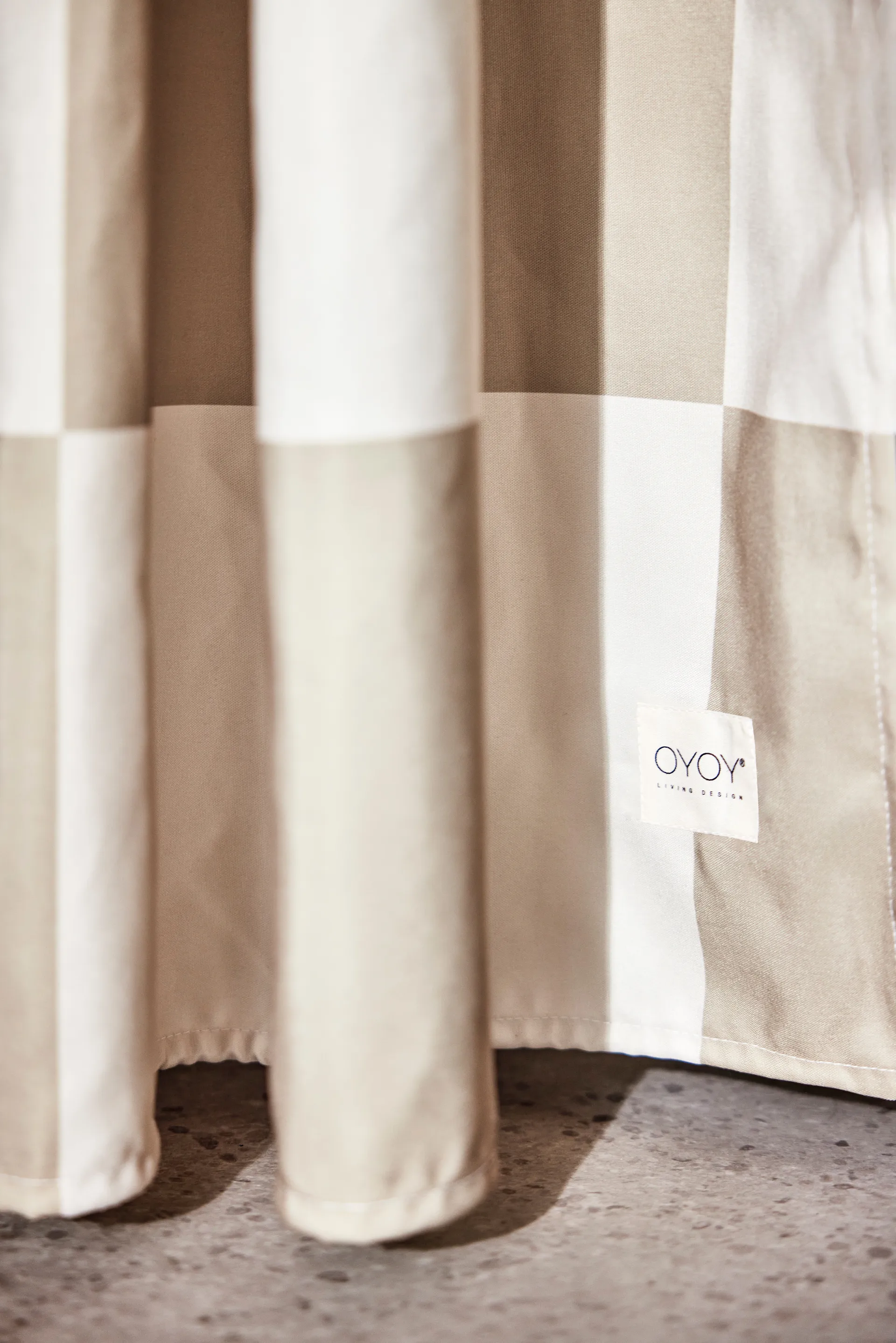 체스 샤워커튼 180x180 cm, Clay-offwhite OYOY | 오이오이