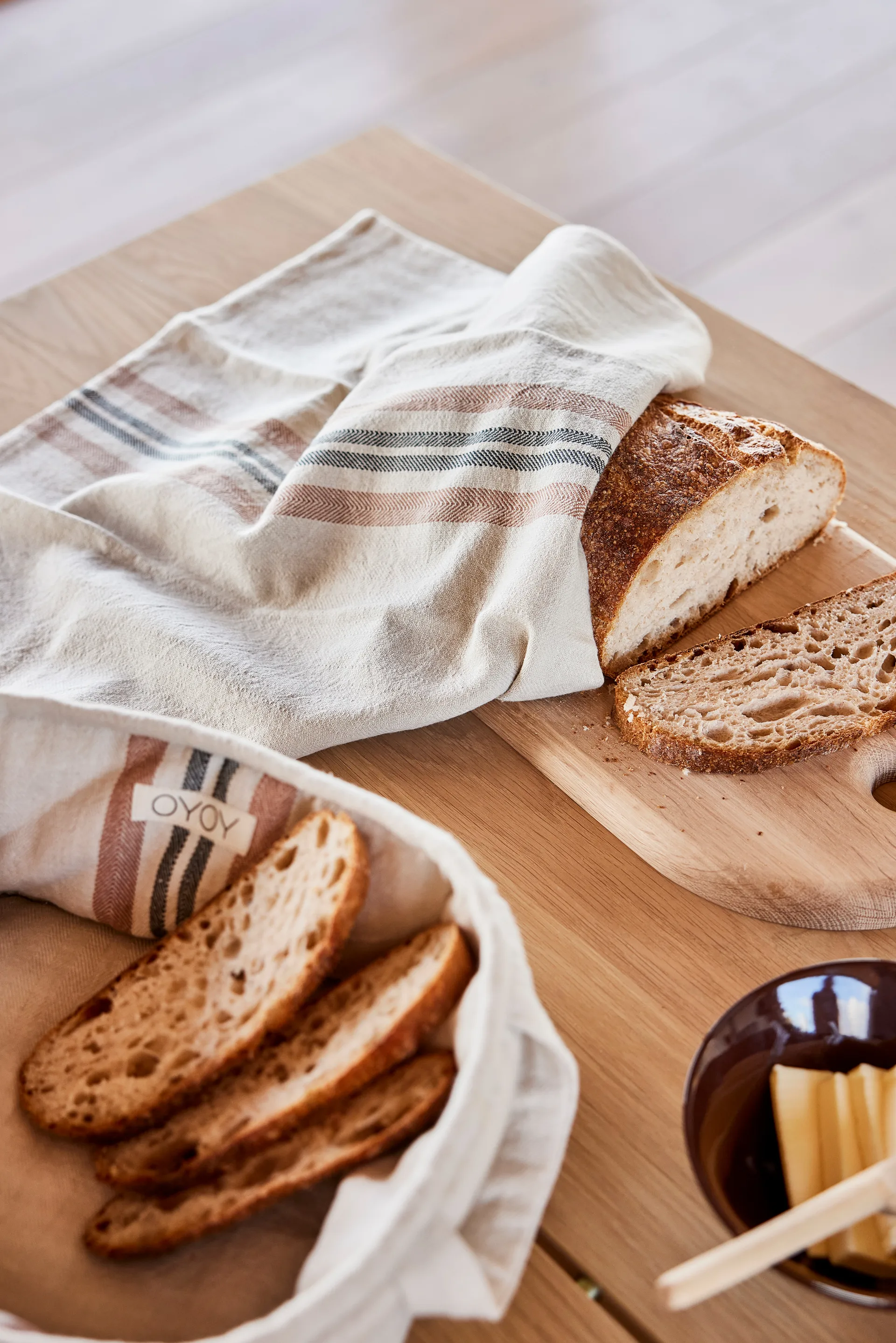 리누 주방 타월 2개 세트, Caramel OYOY | 오이오이
