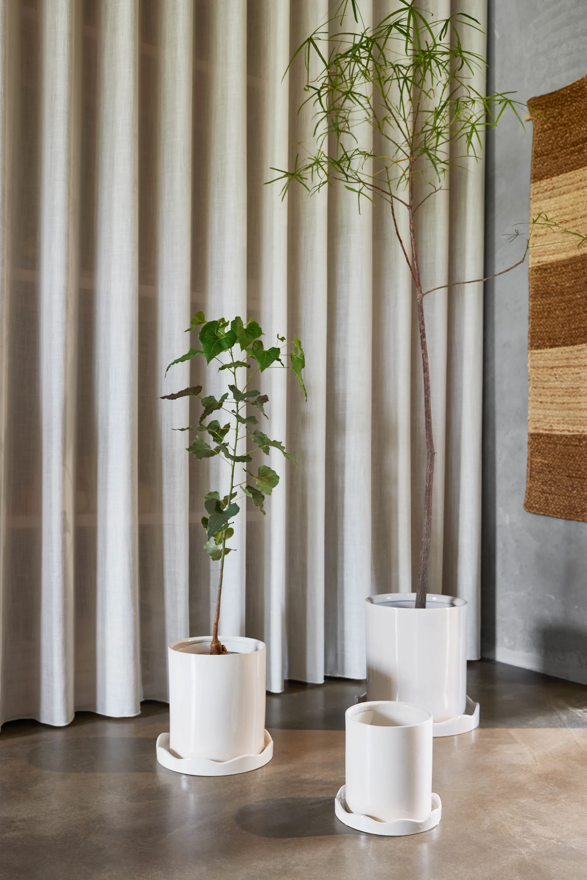 나미 화분과 받침 세트 Ø27cm 라지, White OYOY | 오이오이