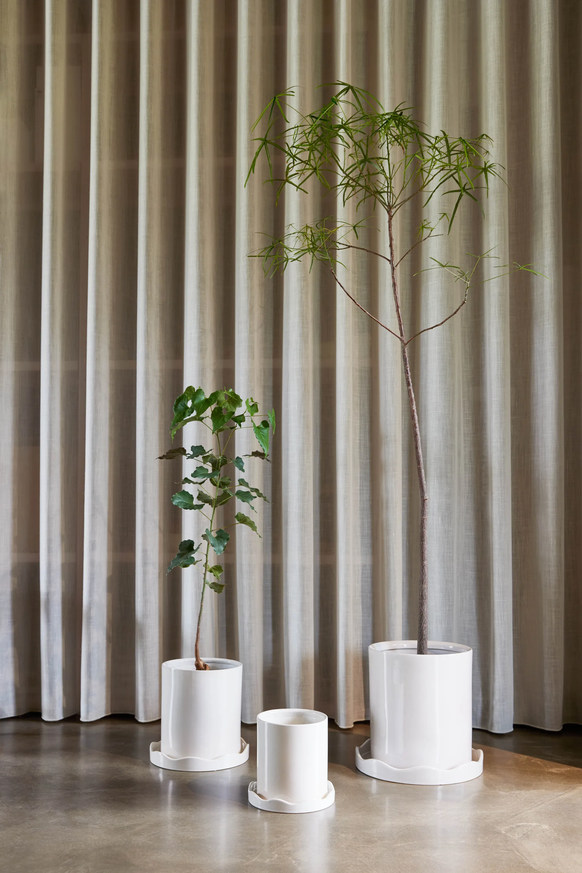 나미 화분과 받침 세트 Ø27cm 라지, White OYOY | 오이오이