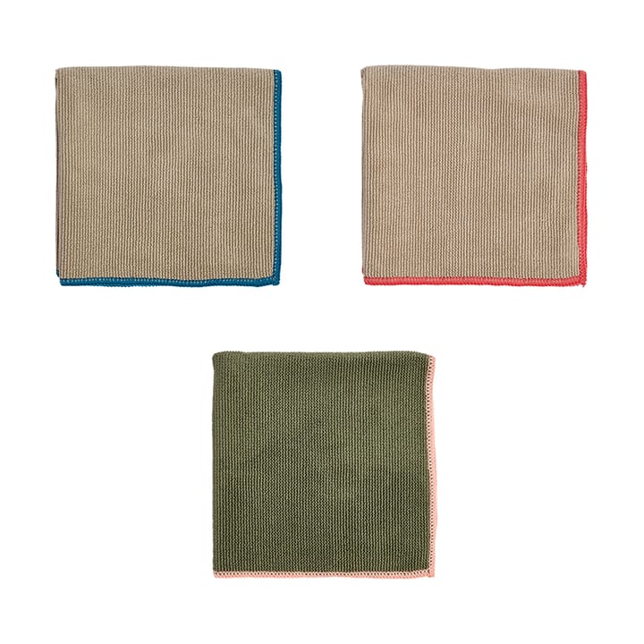 문더스 마이크로파이버 천 30x30 cm 3개 세트 - Olive-clay - OYOY | 오이오이