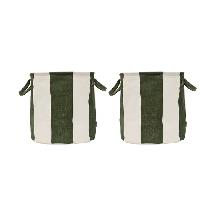 카라 수납 바구니 미듐 32xØ32 cm 2개 세트 - Dark Green - OYOY | 오이오이
