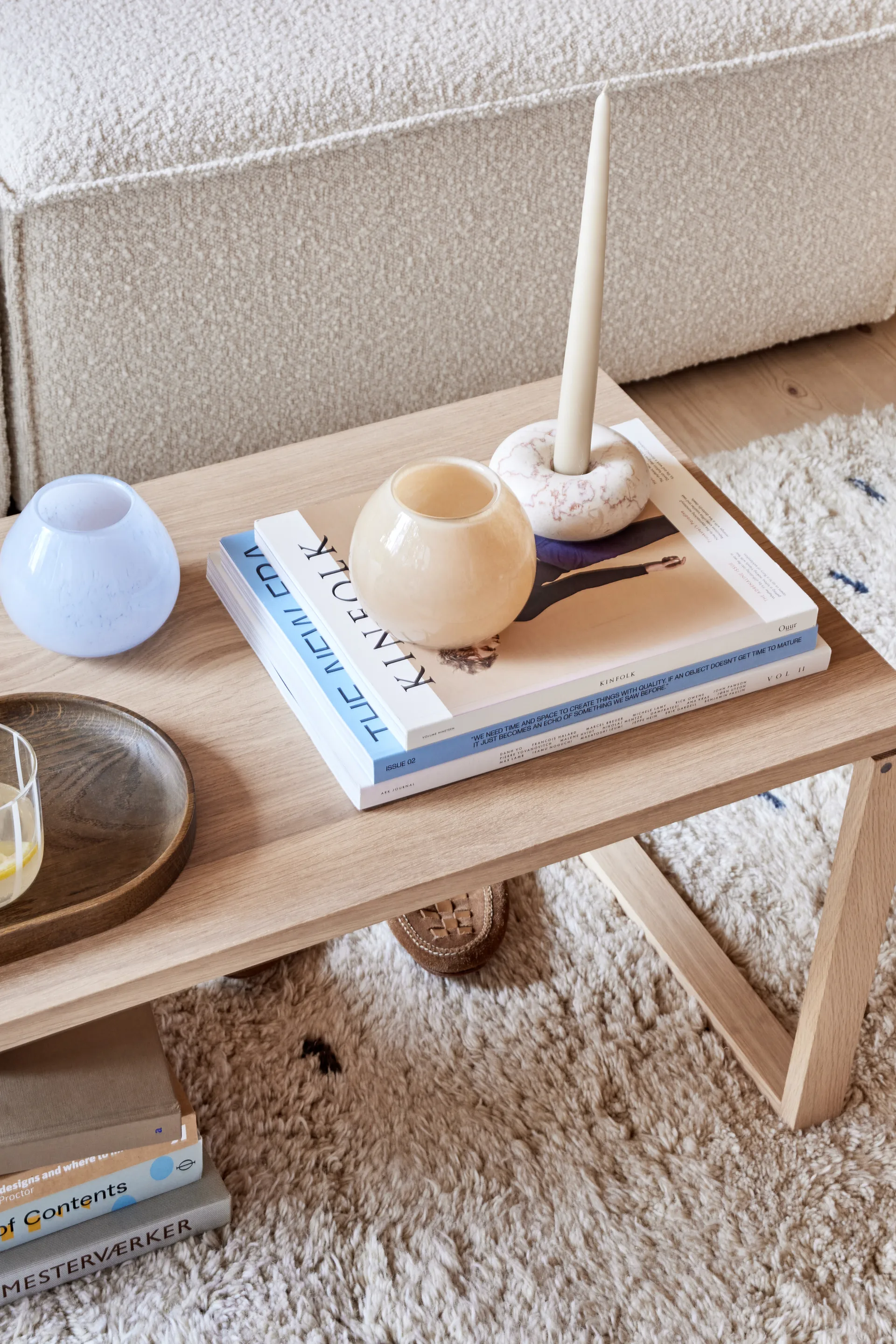 사비 마블 캔들 스틱 스몰 4 cm, off white OYOY | 오이오이