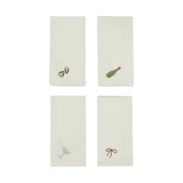 뉴이어 코튼 냅킨 45x45 cm 4팩
 - Offwhite - OYOY | 오이오이