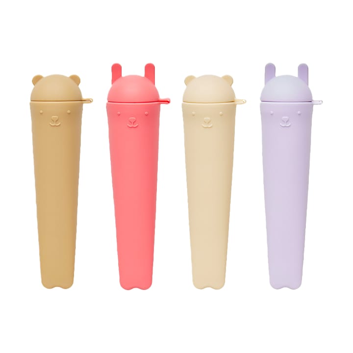 Ninka & Teddy 아이스 팝 4개 세트 - Lavender-vanilla-cherry red-rubber - OYOY | 오이오이