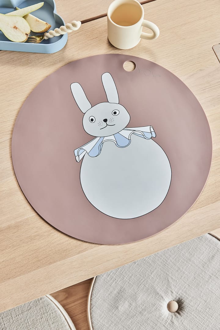 Rabbit 폼폼 테이블 매트 o39 cm - Clay - OYOY | 오이오이