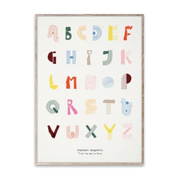 알파벳 스파게티 ENG 멀티-컬러 포스터  - 50x70 cm - Paper Collective | 페이퍼콜렉티브