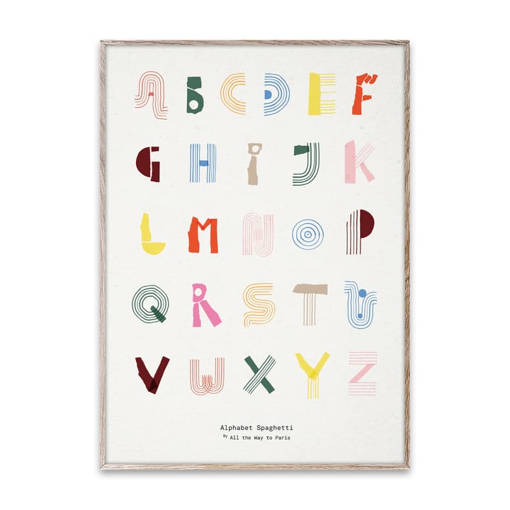 알파벳 스파게티 ENG 멀티-컬러 포스터  - 50x70 cm - Paper Collective | 페이퍼콜렉티브