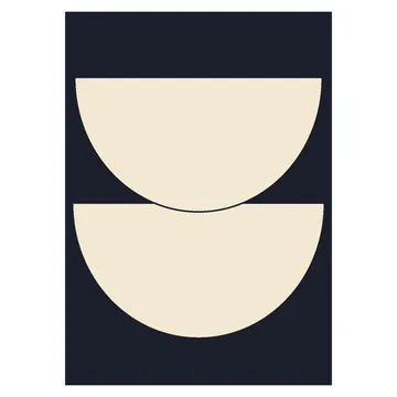 Half Circles I 포스터 blue - 30x40 cm - Paper Collective | 페이퍼콜렉티브