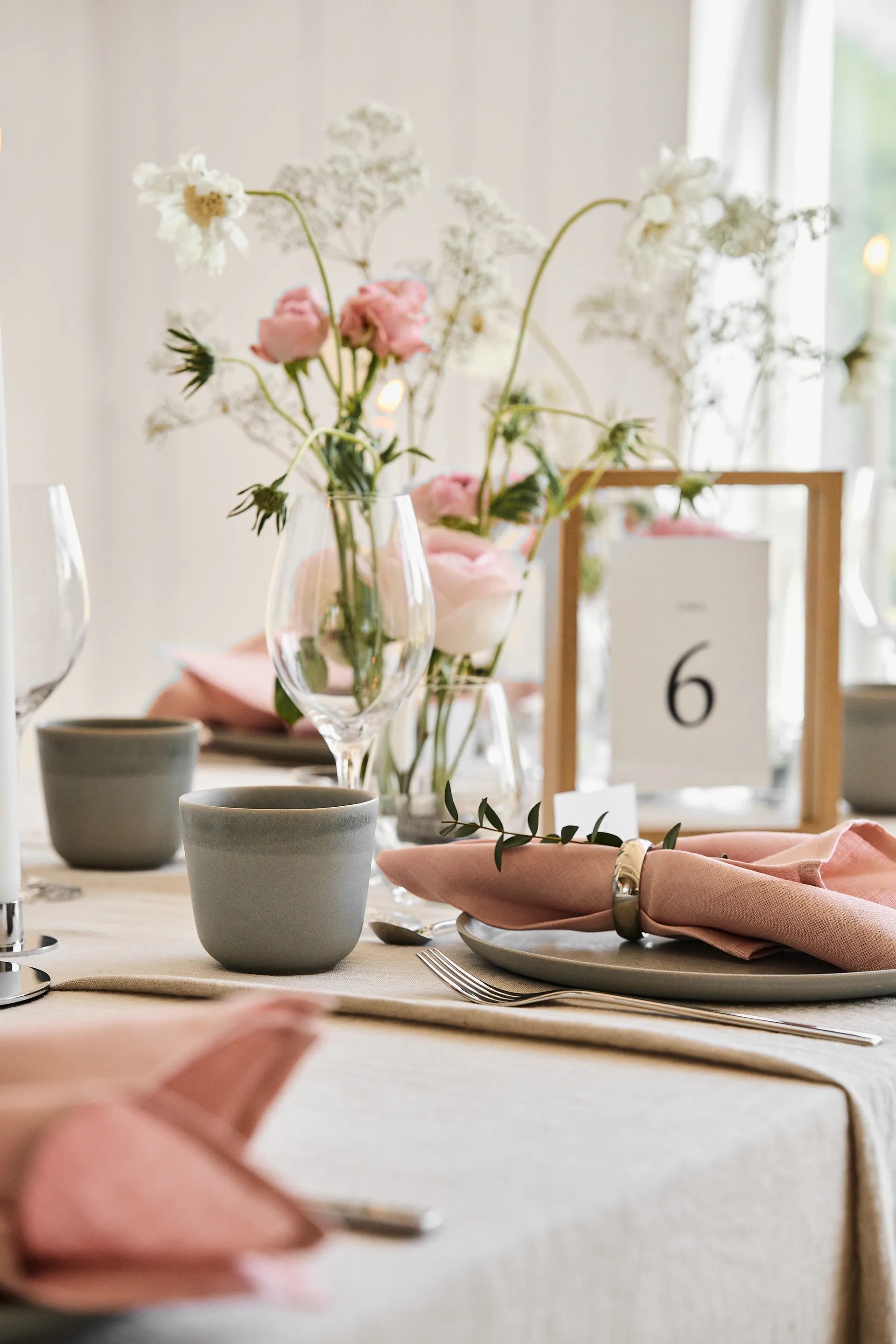 모닝 그레이 컵 4개 세트, grey Paradisverkstaden