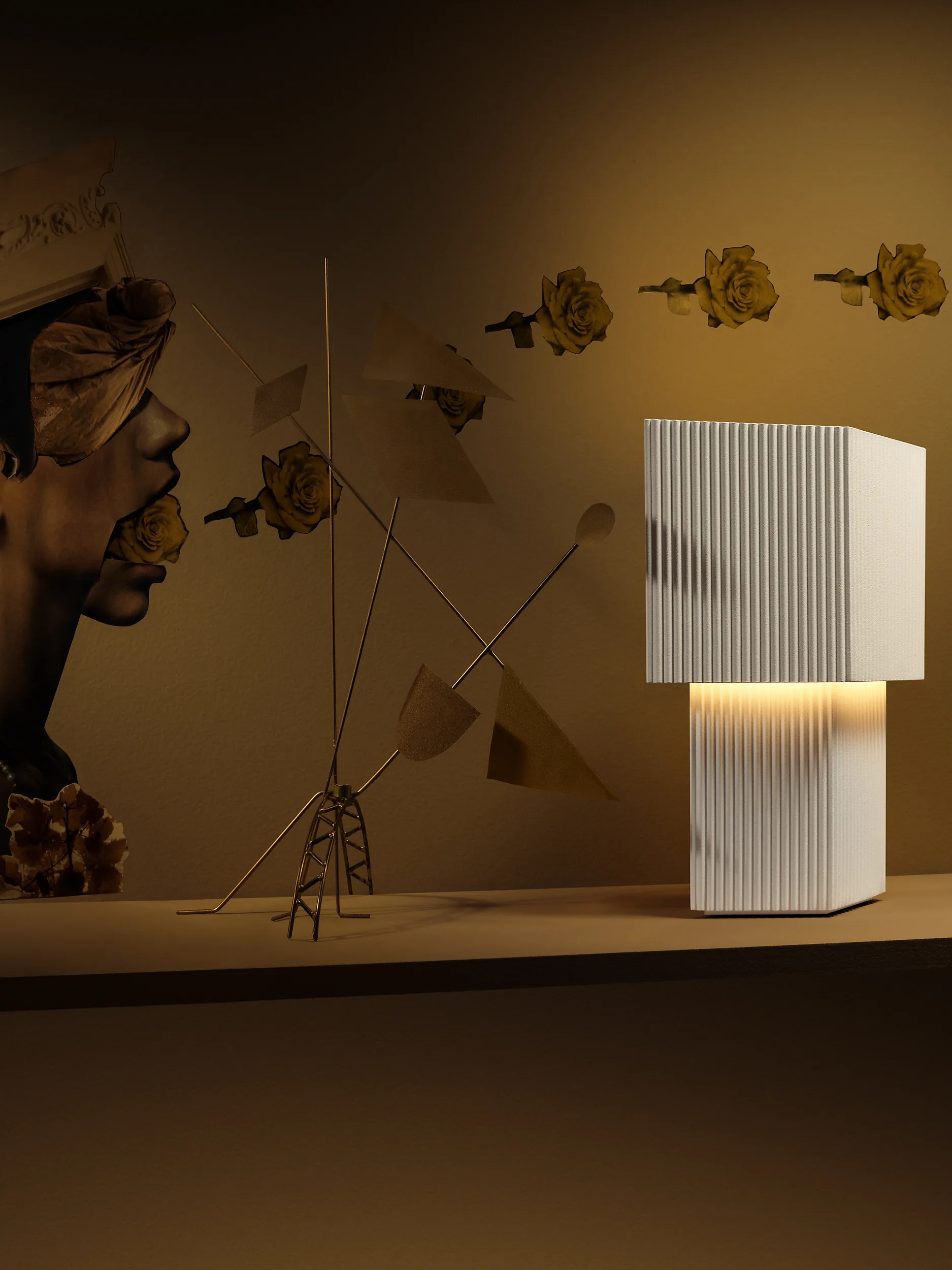 Romb 미니 무선 테이블 조명 19 cm, Cotton Pholc | 폴크