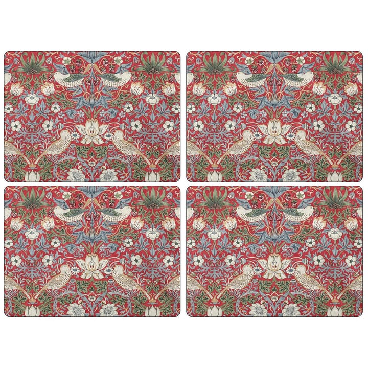 스트로베리 시프 테이블매트 30x40 cm 4개 세트 - Red - Pimpernel | 핌페르넬