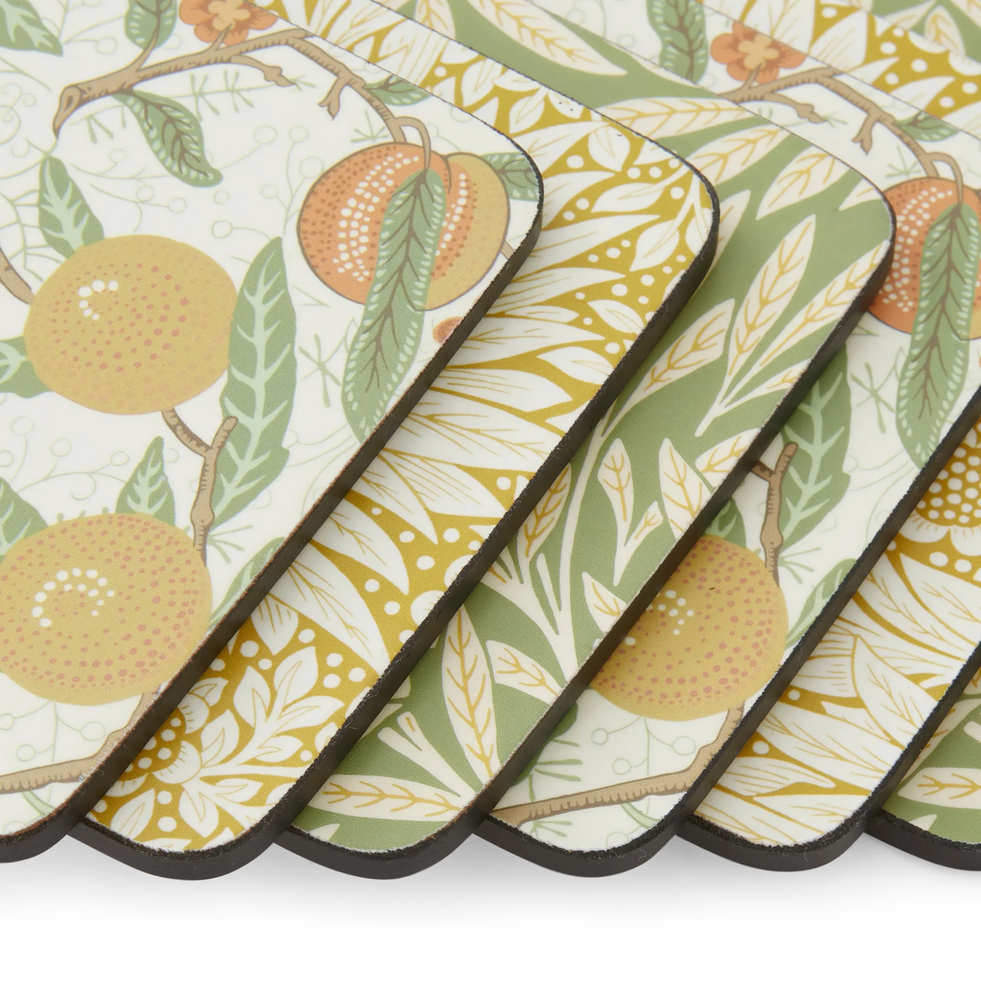 모리스 & 코 심플리 믹스드 글라스 코스터 6개 세트, Fruit, Willow, Marigold Pimpernel | 핌페르넬