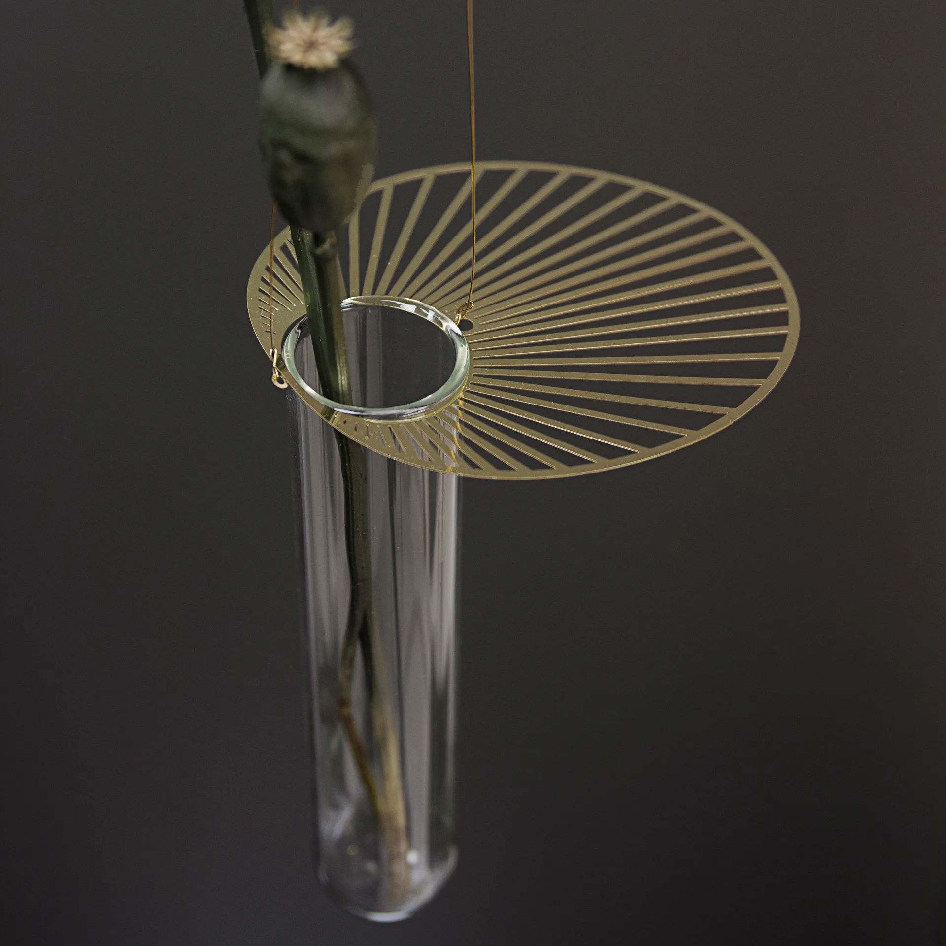 썬 행잉 화병 15 cm, clear-gold Pluto Design | 플루토