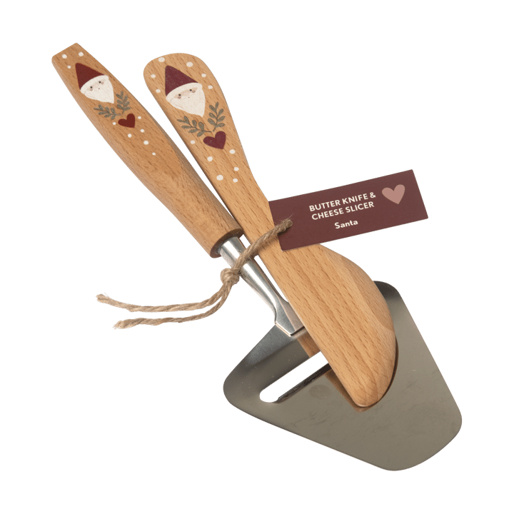 산타 버터 나이프와 치즈 슬라이서 2개 세트, Beige Pluto Design | 플루토