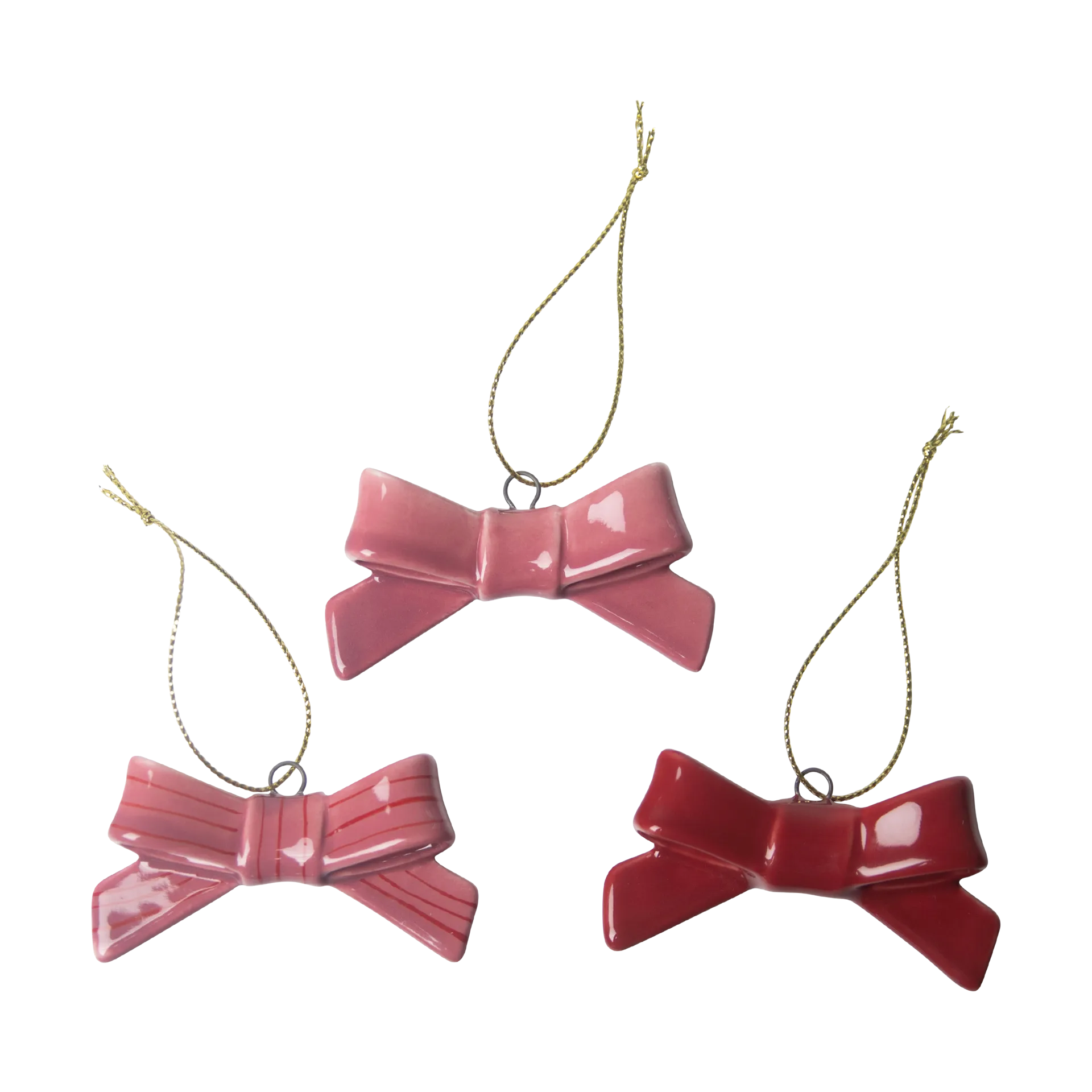 보우 데코레이션 행어 3개 세트, Red-pink Pluto Design | 플루토