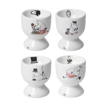 무민 조이 에그 컵 4개 세트 - White-multi - Pluto Design | 플루토