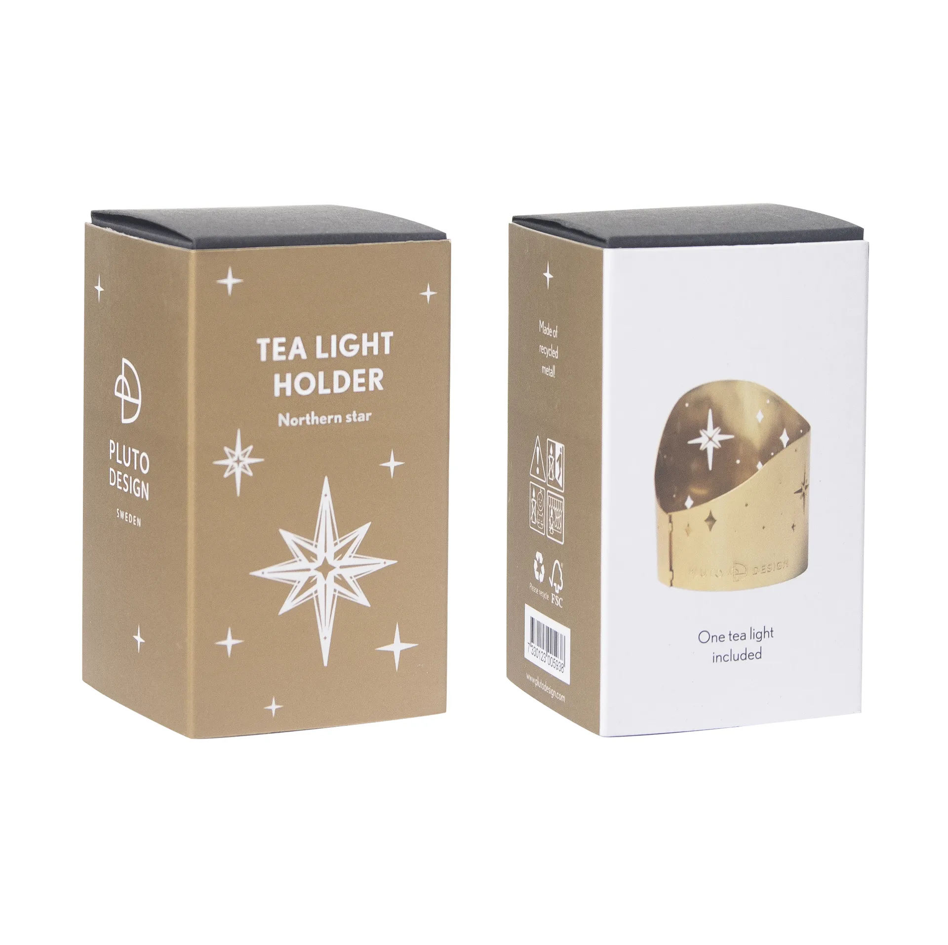 노던 스타 황동 티라이트 홀더 Ø4.5cm, Gold-plated metal Pluto Design | 플루토