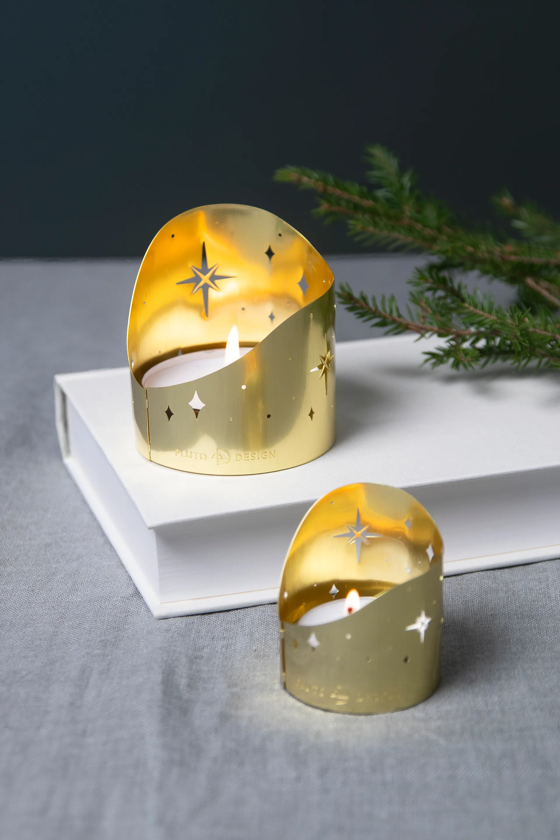 노던 스타 황동 티라이트 홀더 Ø4.5cm, Gold-plated metal Pluto Design | 플루토