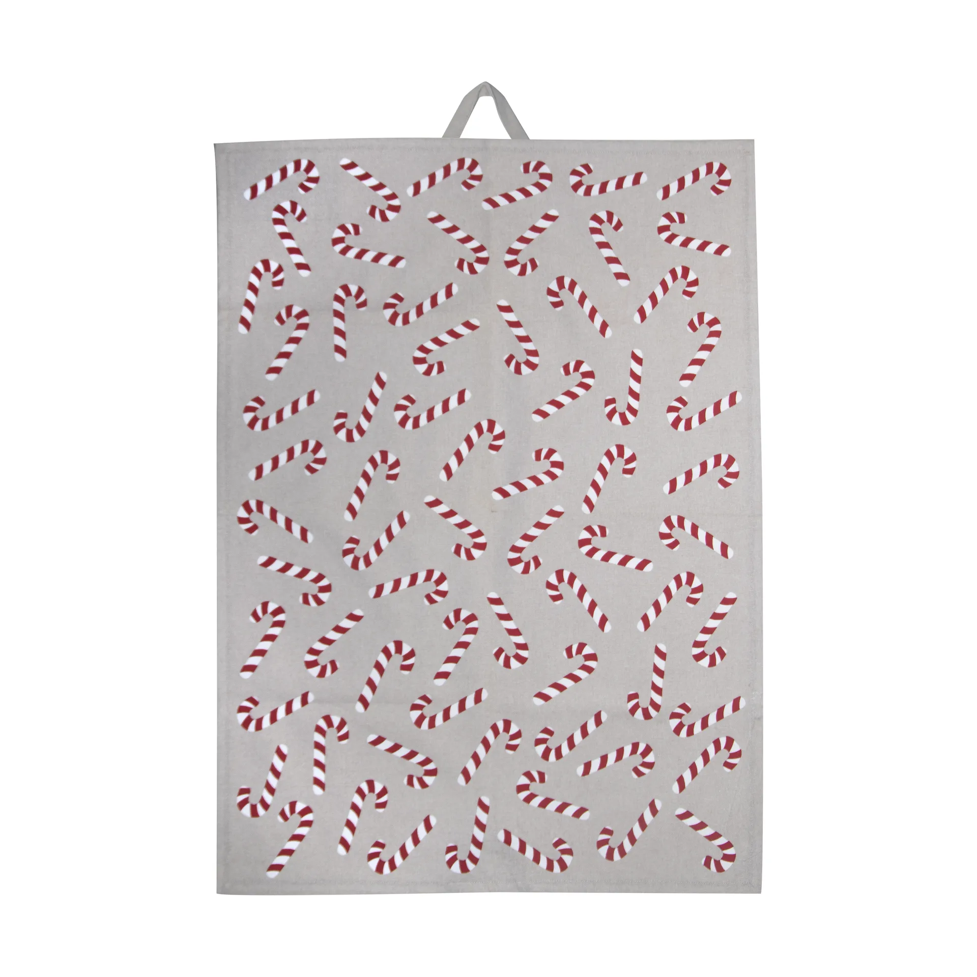 지팡이 사탕 키친 타월 50x70 cm, White-grey-red Pluto Design | 플루토