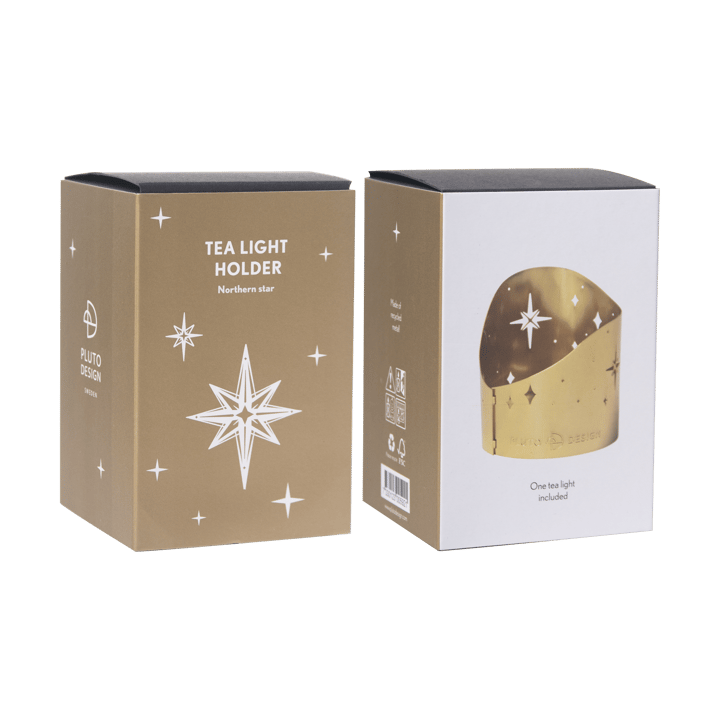 노던 스타 황동 티 라이트 홀더 Ø6.5cm, Gold-plated metal Pluto Design | 플루토