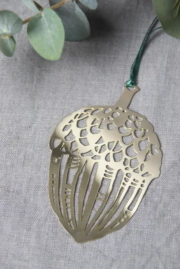 에이컨 도토리 크리스마스 장식 바우블 - Gold - Pluto Design | 플루토