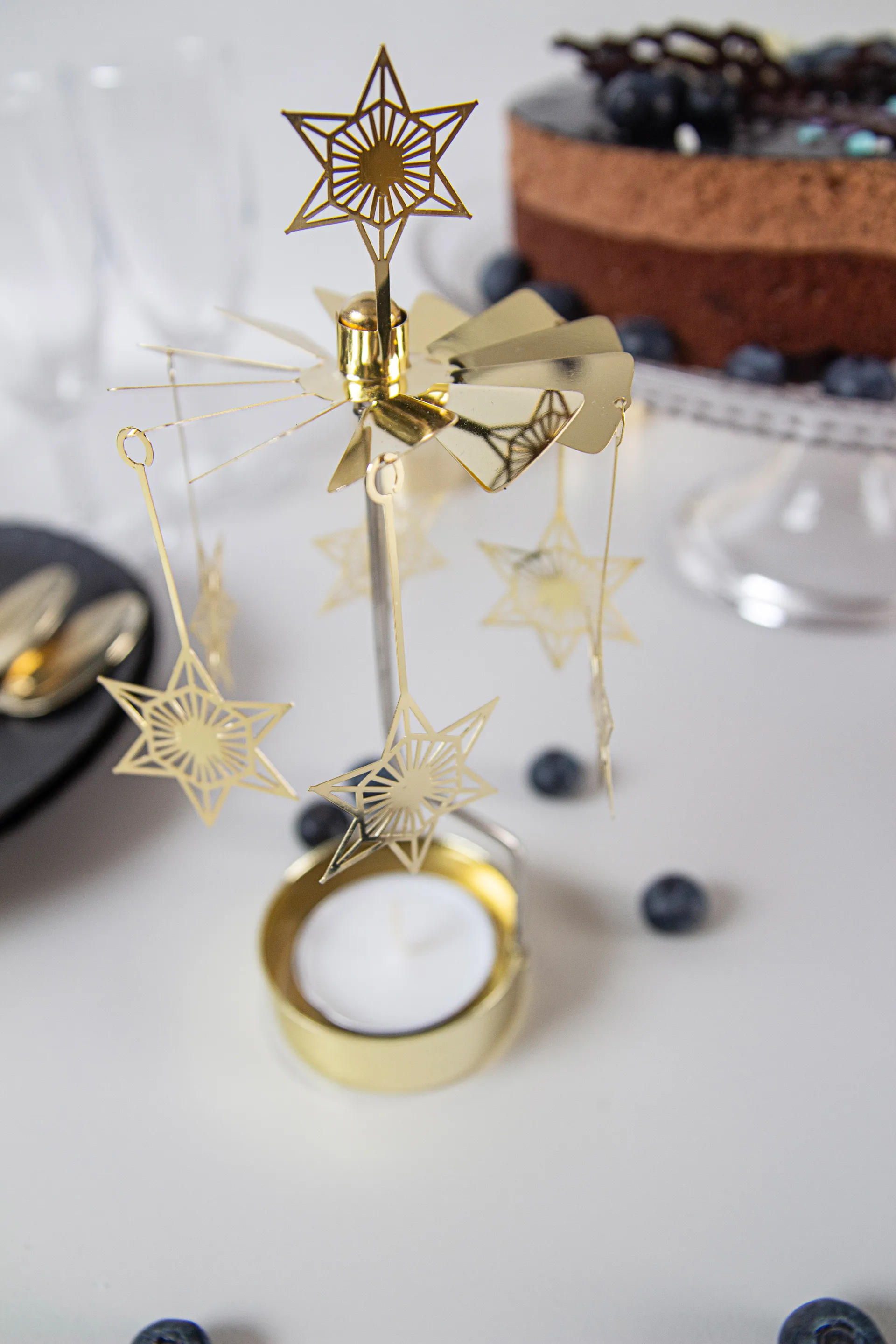 아트 데코 별 엔젤 차임스, Gold Pluto Design | 플루토